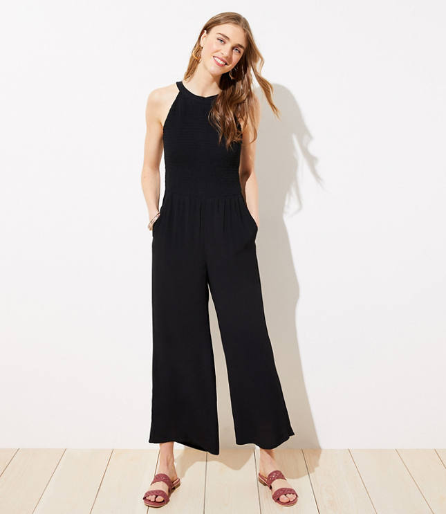 Loft Smocked Halter Jumpsuit