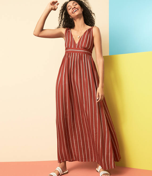 Loft striped maxi dress hotsell