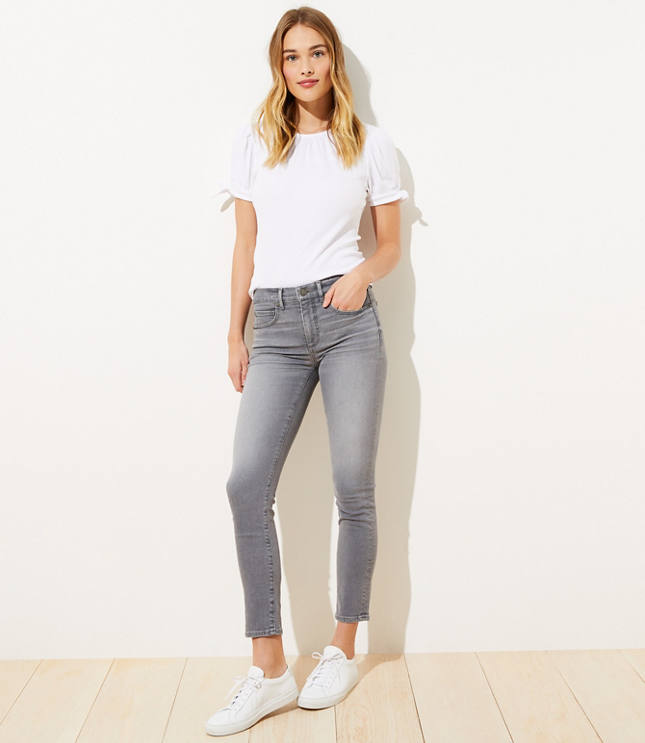 loft curvy skinny crop jeans