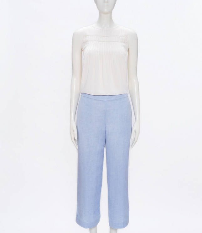 linen crop pants