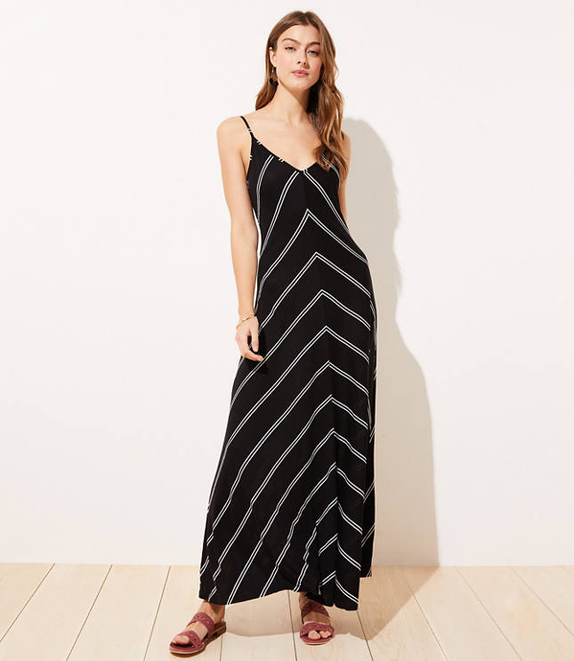 loft striped maxi dress