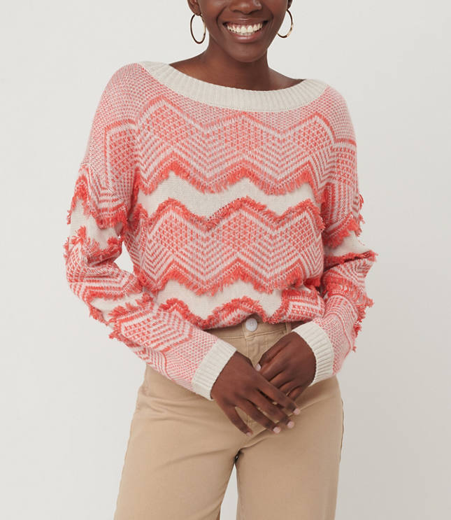 Zig Zag Fringe Sweater