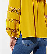 Embroidered Lace Sleeve Blouse carousel Product Image 2