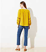 Embroidered Lace Sleeve Blouse carousel Product Image 3