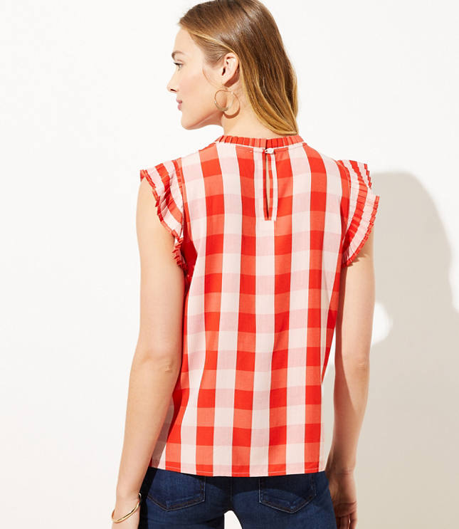 loft gingham jumpsuit