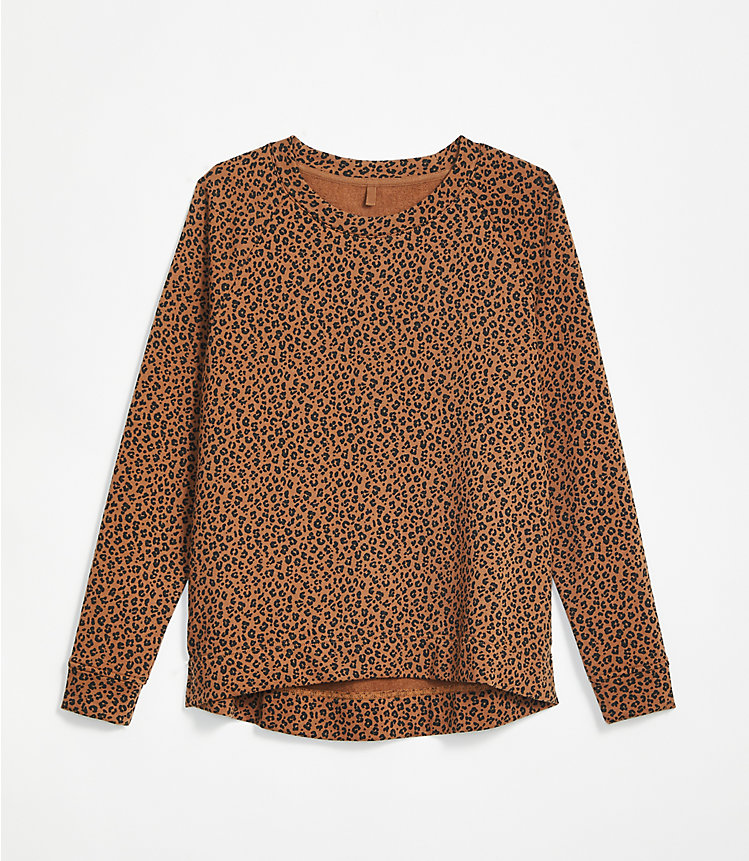 Lou & Grey Leopard Print Terry Sweatshirt image number 0