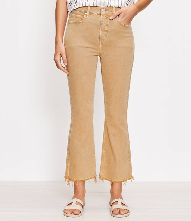 loft modern kick crop jeans