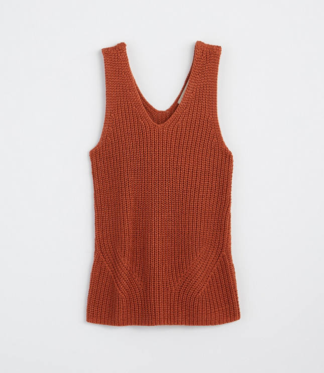 LOFT Plus Double V Sweater Tank