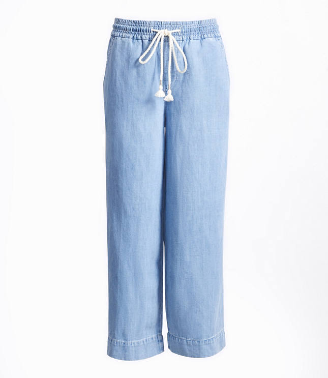 wide leg indigo jeans