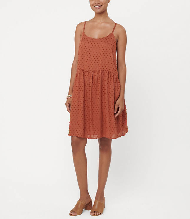 tan swing dress