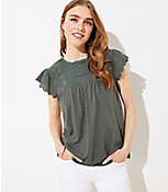 Pintucked Eyelet Top carousel Product Image 1