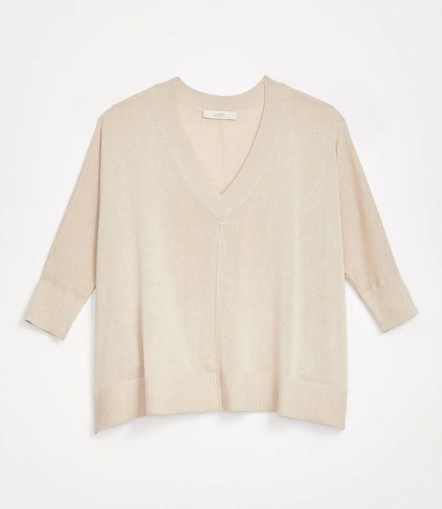 loft v neck poncho sweater