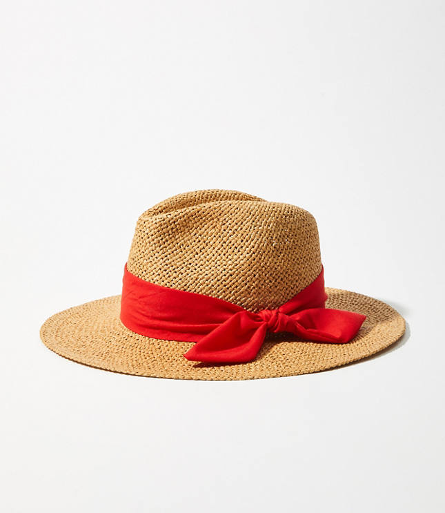 Bow Straw Fedora