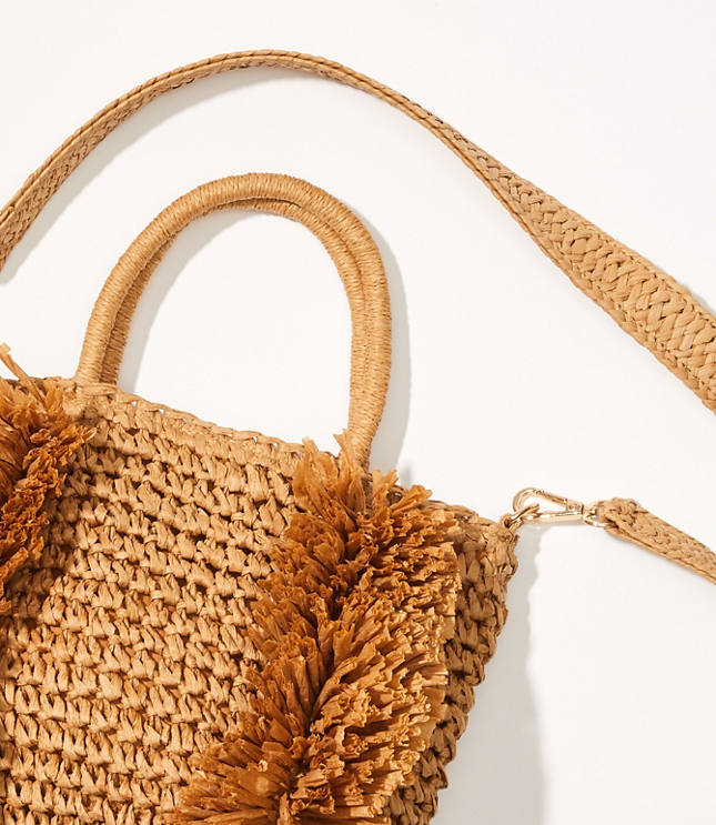 over the shoulder straw bag