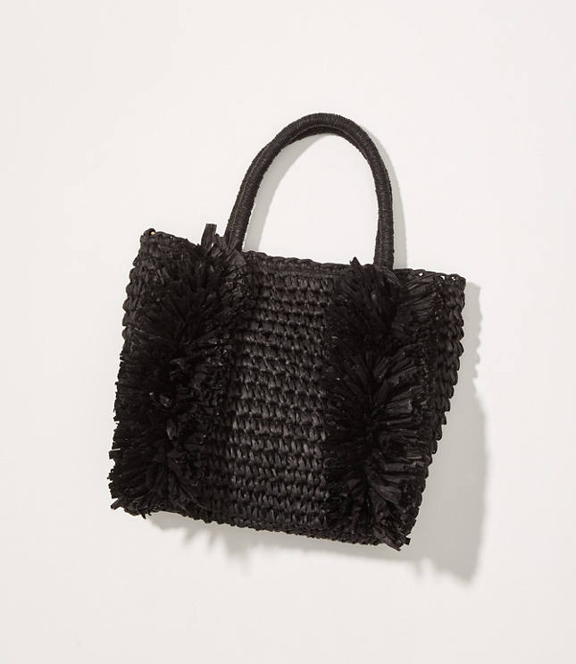 Fringe Straw Crossbody Bag