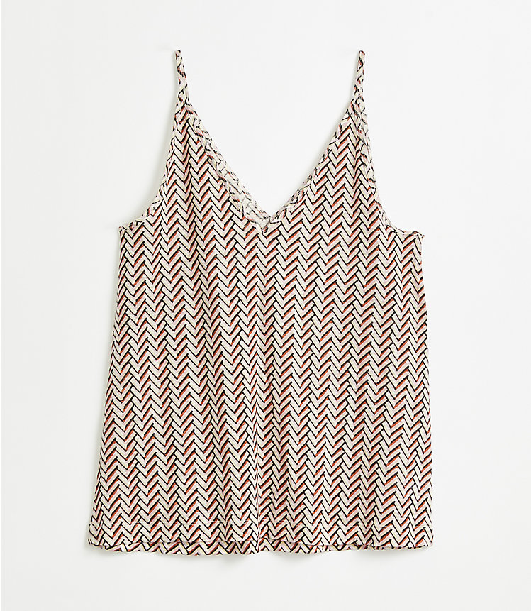 Chevron Double V Linen Cami image number 2