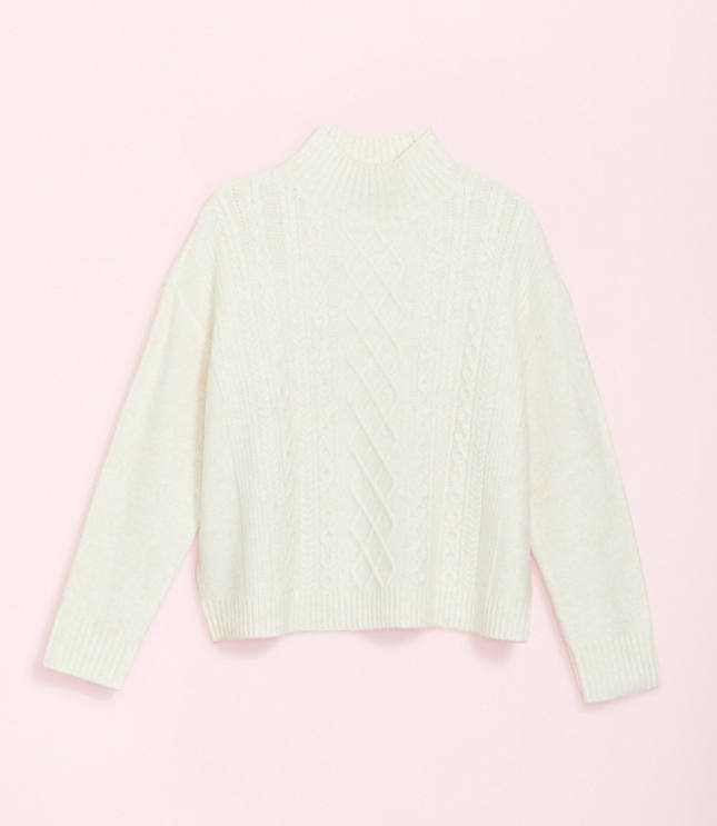 turtleneck cable sweater