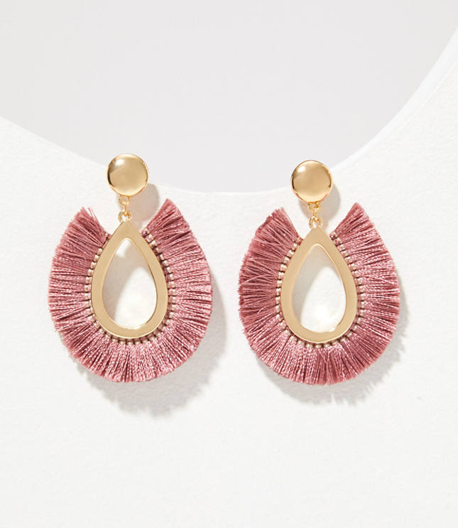 Tropical Fabric Drop Earrings