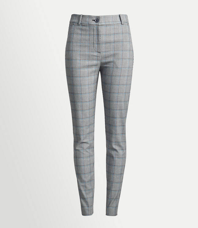 grey plaid skinny pants