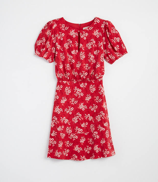 Zinnia Puff Sleeve Flare Dress