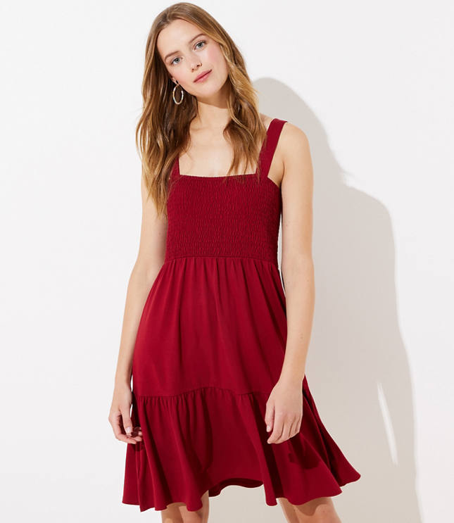 loft red dress