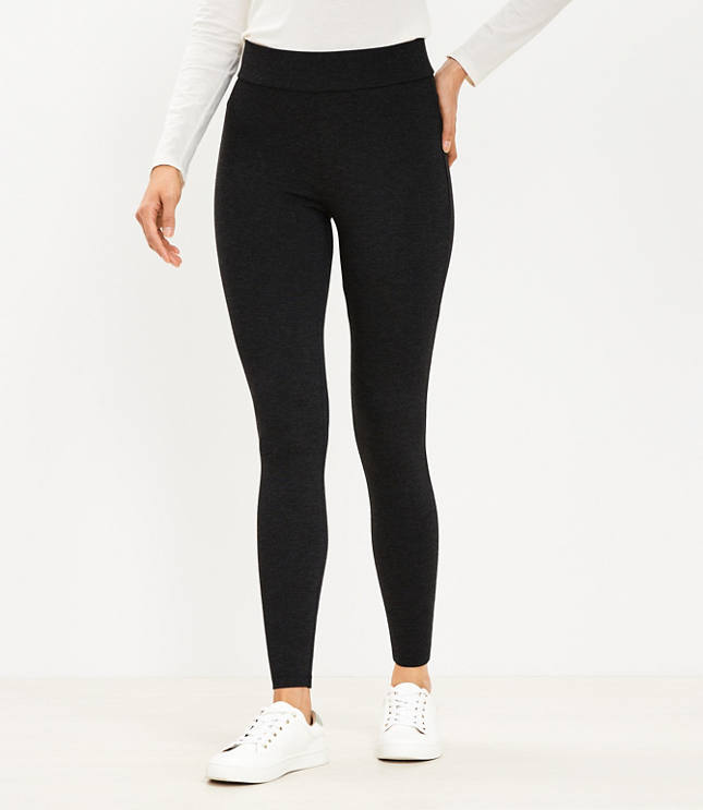 LOFT Black Front Seam Elastic Band Leggings NWT- Size M (Inseam