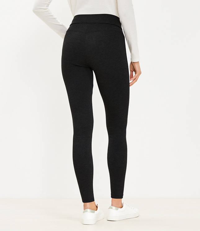 Ci Sono Ponte Leggings W/PU detailing