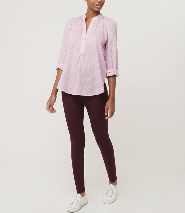 Loft Heathered Seamed Ponte Leggings
