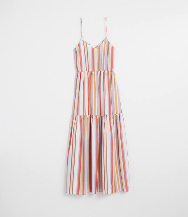 loft striped maxi dress