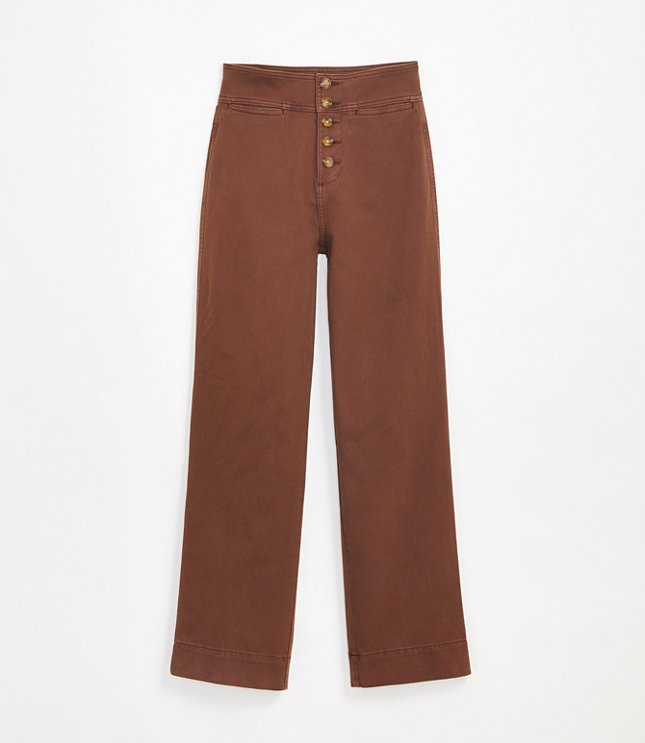 high waisted pants buttons