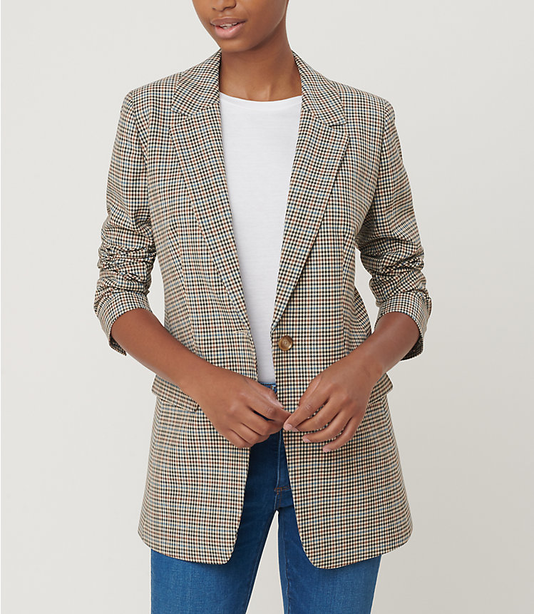 Checked Long Modern Blazer image number 0