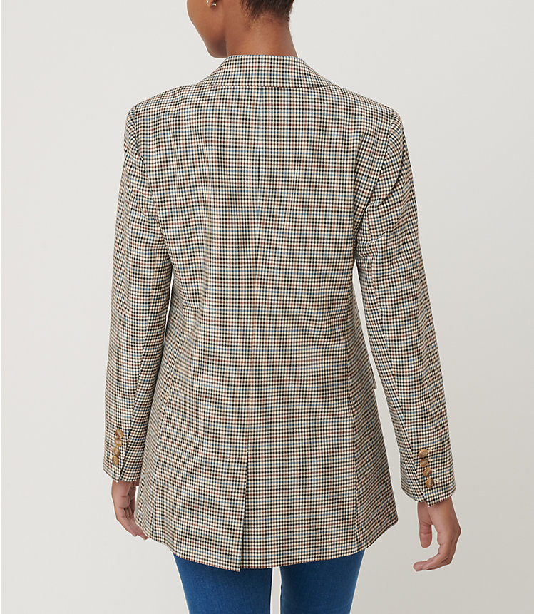 Checked Long Modern Blazer image number 1