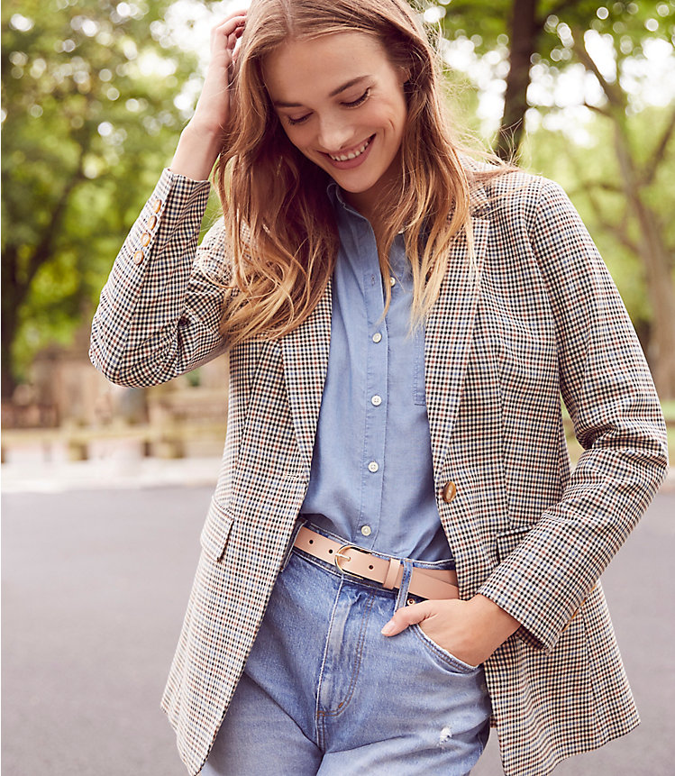 Checked Long Modern Blazer image number 3
