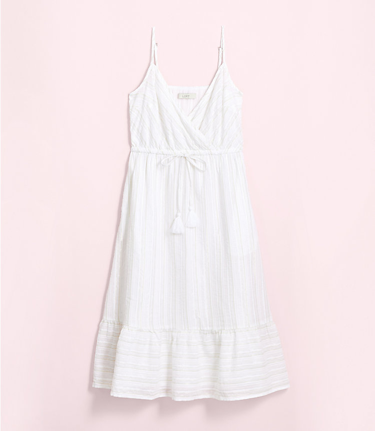 Petite Shimmer Stripe Strappy Pocket Dress image number 0