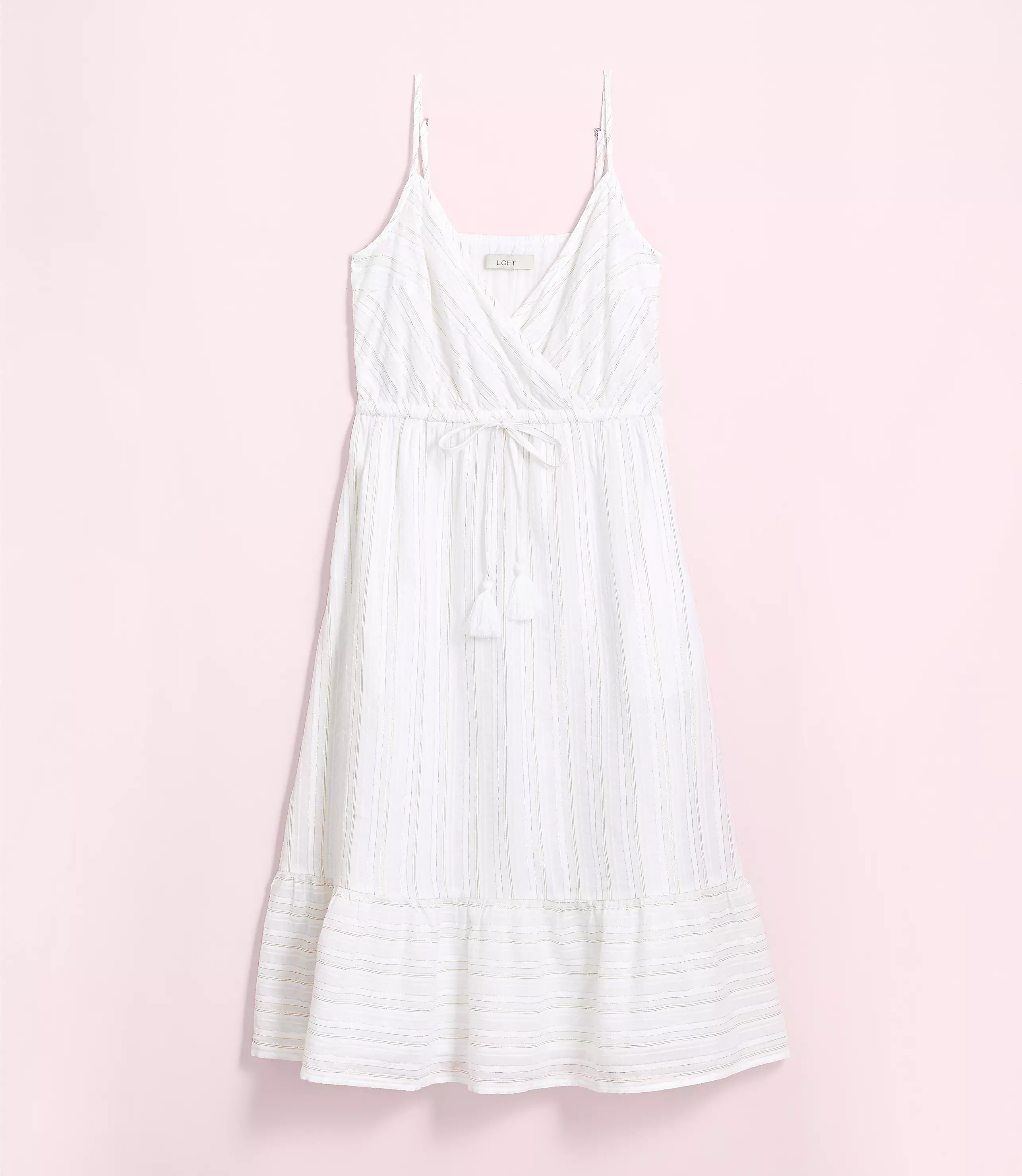 Petite Shimmer Stripe Strappy Pocket Dress
