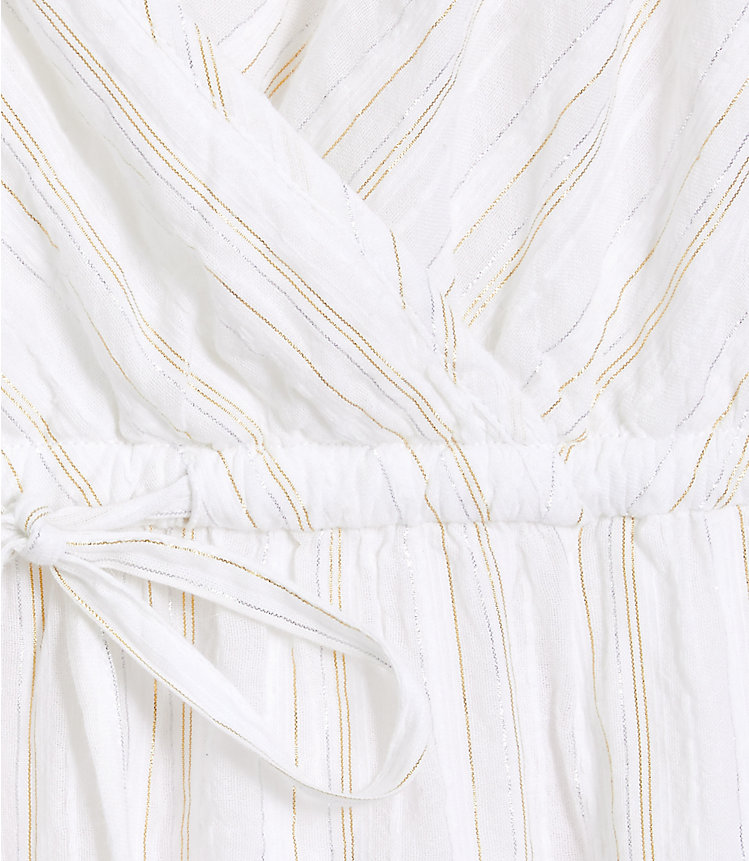 Petite Shimmer Stripe Strappy Pocket Dress image number 1