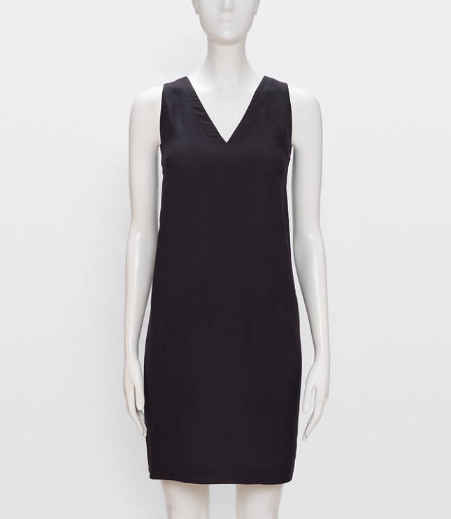 v neck shift dress