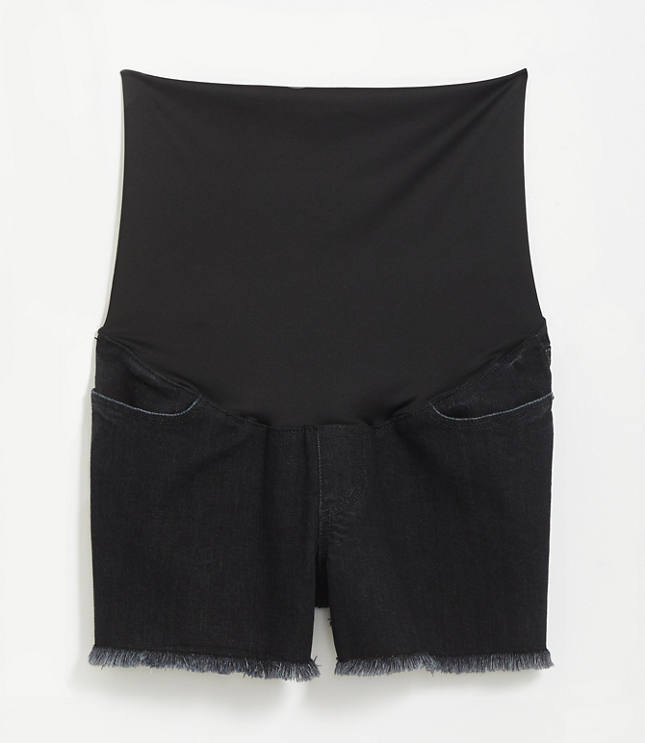 black frayed shorts