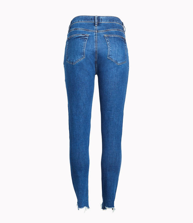 high rise button front jeans