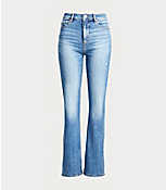 High Waist Slim Flare Jeans in Medium Light Authentic Indigo Wash carousel Product Image 1
