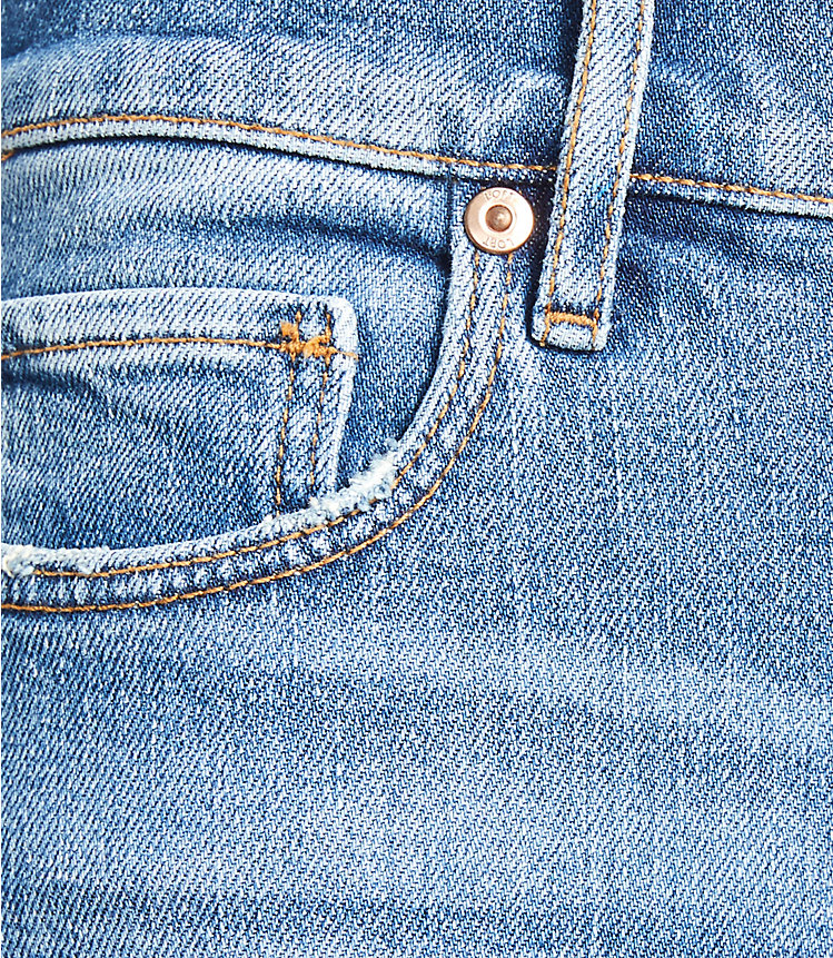 High Waist Slim Flare Jeans in Medium Light Authentic Indigo Wash image number 1
