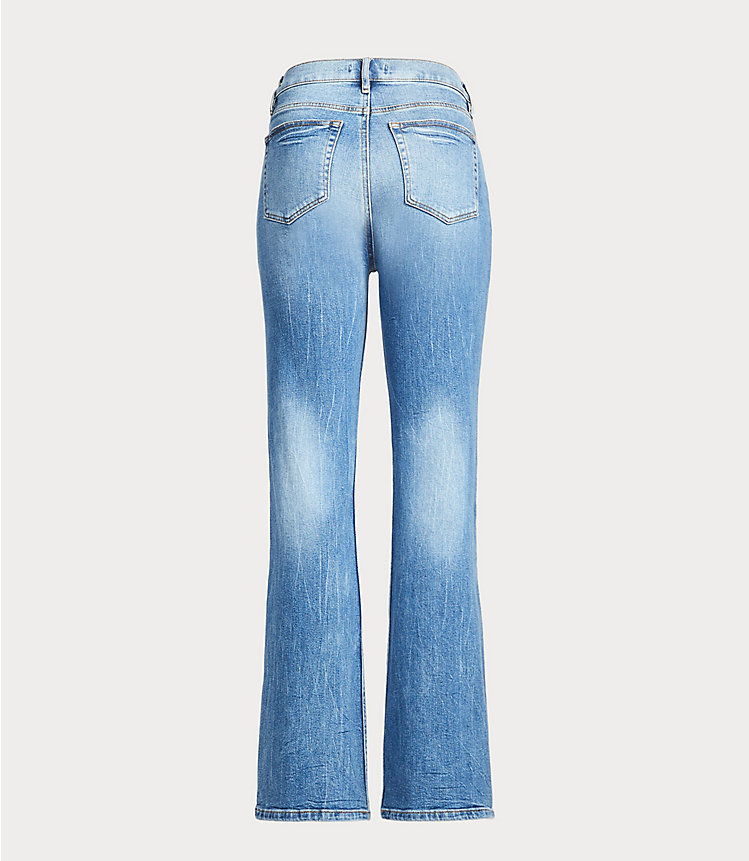 High Waist Slim Flare Jeans in Medium Light Authentic Indigo Wash image number 2