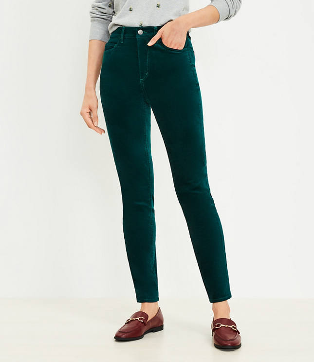 Velveteen Straight Leg Pants - Curvy Fit