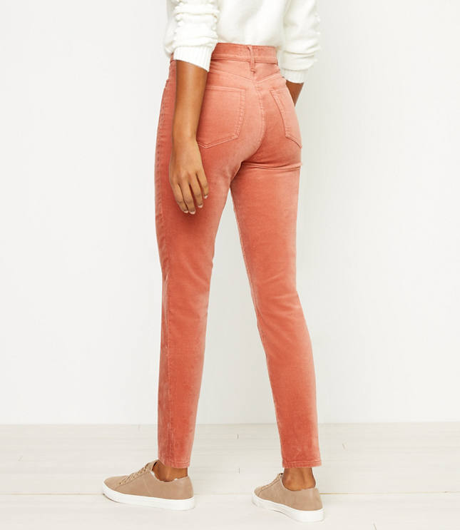 skinny velvet pants