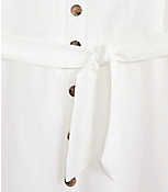 Petite Linen Blend Button Tie Waist Dress carousel Product Image 2
