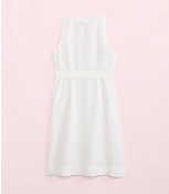 Petite Linen Blend Button Tie Waist Dress carousel Product Image 3