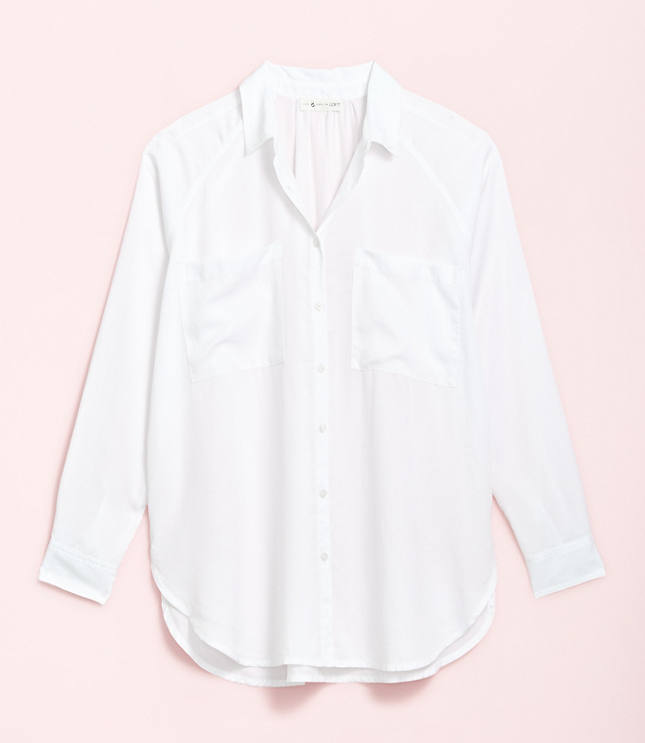 Lou & Grey Fluid Twill Pocket Tunic Shirt