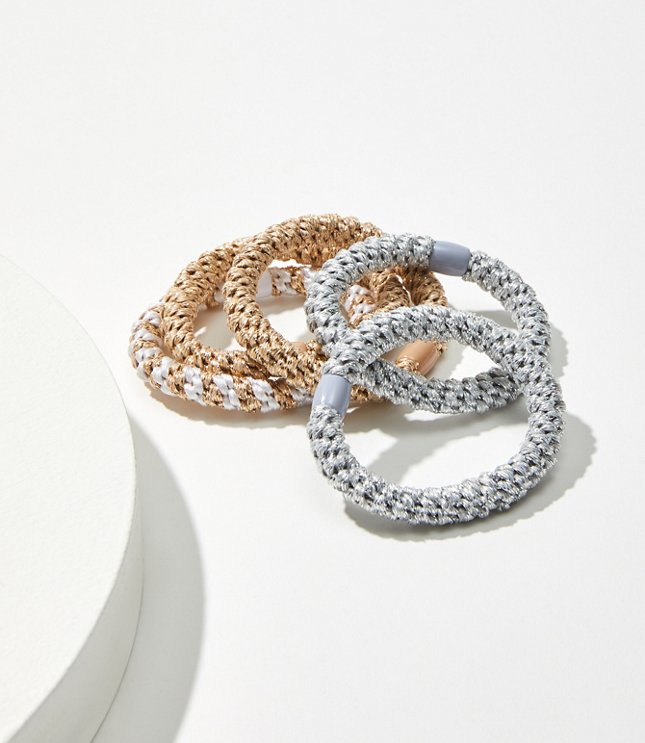 Shimmer Braided Hair Tie Set