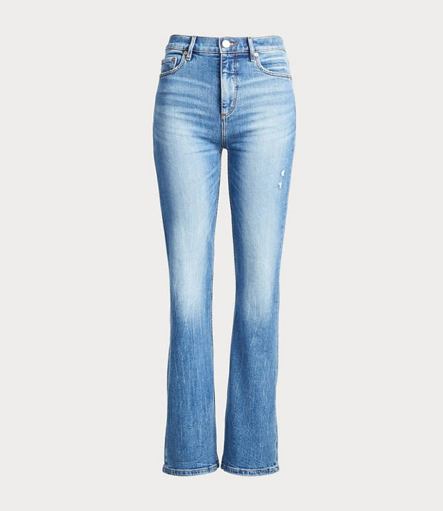 high waisted slim flare jeans