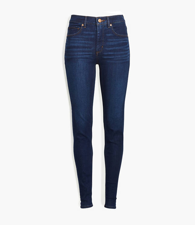 Curvy Mid Rise Skinny Jeans in Classic Dark Indigo Wash